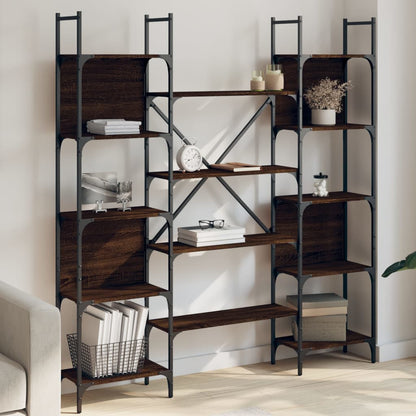 Libreria Rovere Marrone 155,5x24x166,5 cm in Legno Multistrato | homemem39