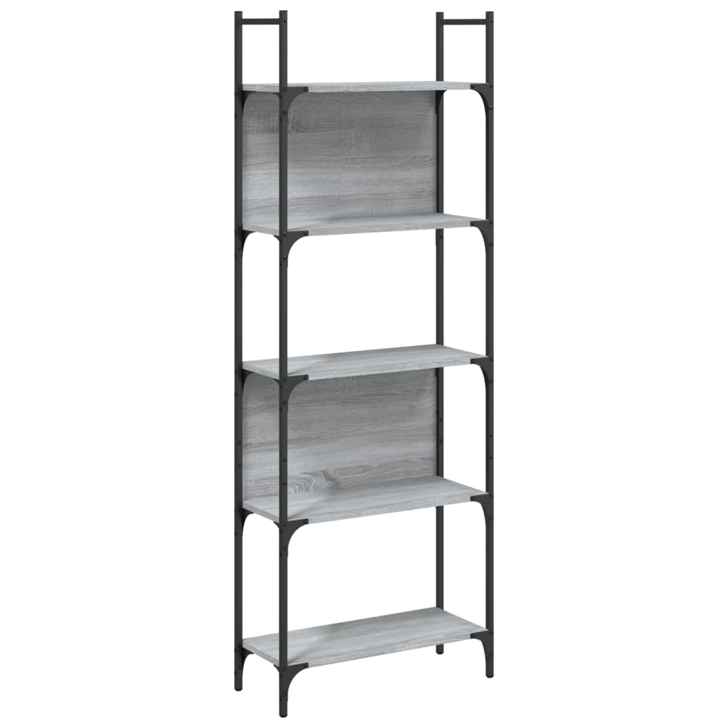 Libreria 5Ripiani Grigio Sonoma 60,5x24x166,5 Legno Multistrato | homemem39