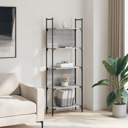Libreria 5Ripiani Grigio Sonoma 60,5x24x166,5 Legno Multistrato | homemem39