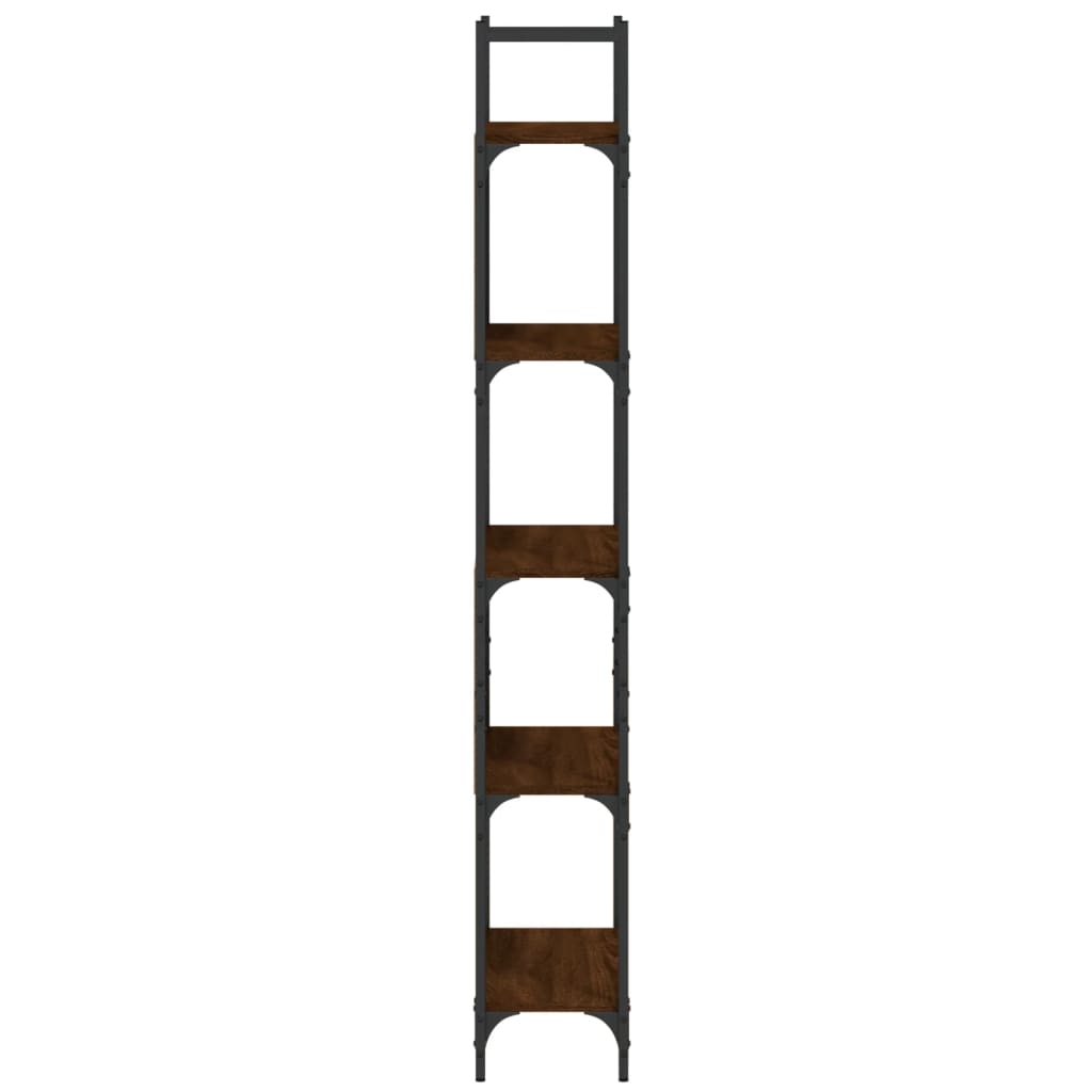 Libreria 5 Ripiani Rovere Marrone 60,5x24x166,5 cm Multistrato | homemem39