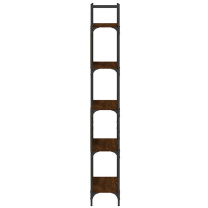 Libreria 5 Ripiani Rovere Marrone 60,5x24x166,5 cm Multistrato | homemem39