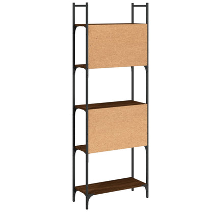 Libreria 5 Ripiani Rovere Marrone 60,5x24x166,5 cm Multistrato | homemem39