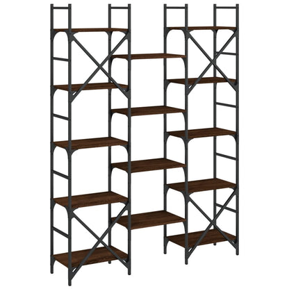 Libreria Rovere Marrone 127,5x28,5x172,5cm in Legno Multistrato | homemem39