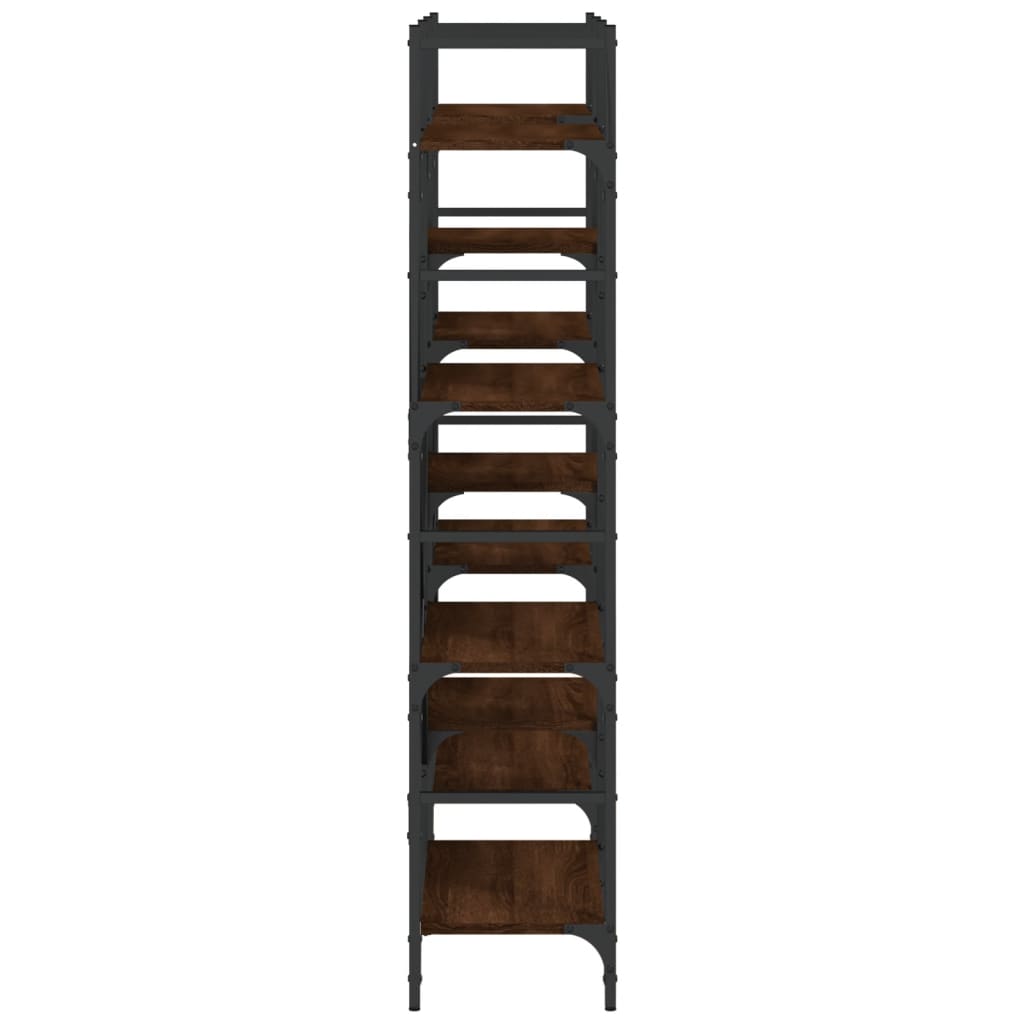 Libreria Rovere Marrone 160x28,5x136,5 cm in Legno Multistrato | homemem39