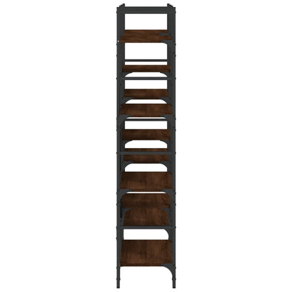 Libreria Rovere Marrone 160x28,5x136,5 cm in Legno Multistrato