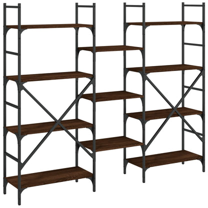 Libreria Rovere Marrone 160x28,5x136,5 cm in Legno Multistrato | homemem39