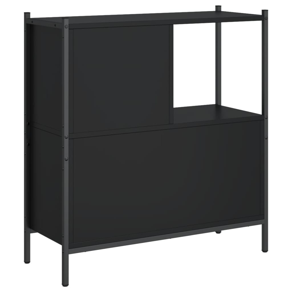 Libreria Nera 72x28x77,5 cm in Legno Multistrato | homemem39