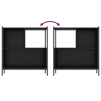 Libreria Nera 72x28x77,5 cm in Legno Multistrato | homemem39