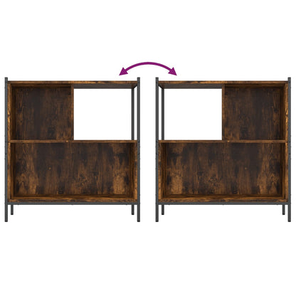 Libreria Rovere Fumo 72x28x77,5 cm in Legno Multistrato | homemem39