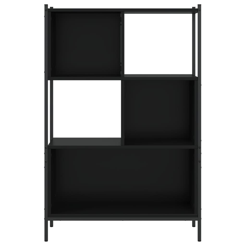 Libreria Nera 72x28x109 cm in Legno Multistrato | homemem39
