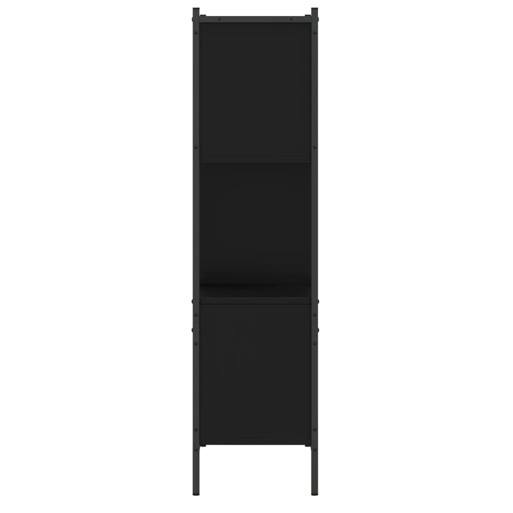 Libreria Nera 72x28x109 cm in Legno Multistrato | homemem39