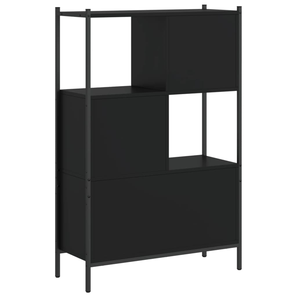 Libreria Nera 72x28x109 cm in Legno Multistrato | homemem39