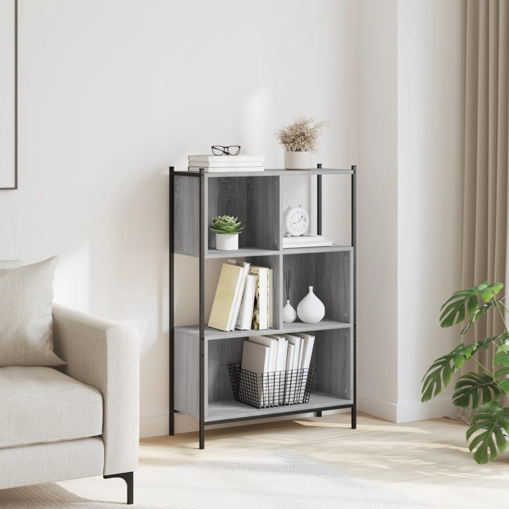 Libreria Grigio Sonoma 72x28x109 cm in Legno Multistrato | homemem39