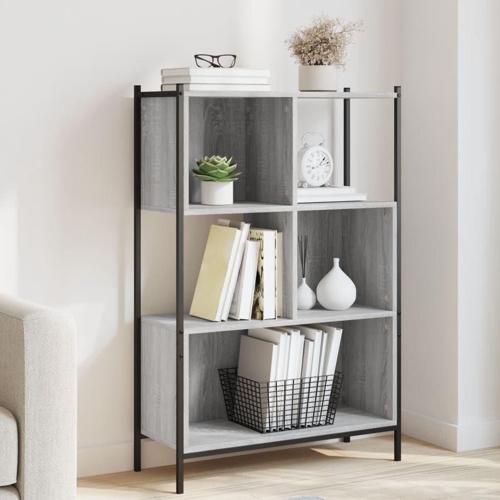 Libreria Grigio Sonoma 72x28x109 cm in Legno Multistrato | homemem39