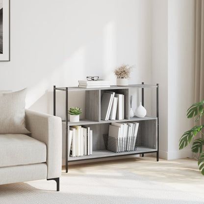Libreria Grigio Sonoma 102x28x77,5 cm in Legno Multistrato | homemem39
