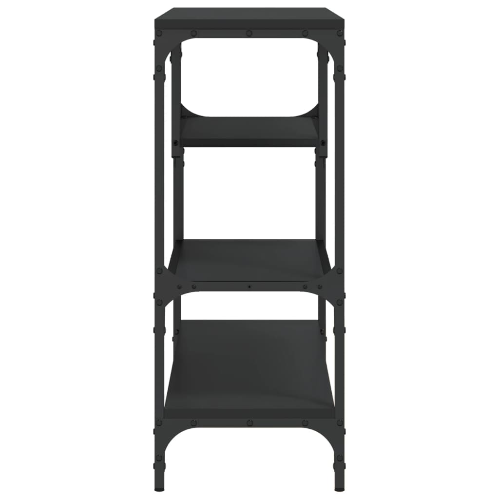 Tavolino Consolle Nero 100x30x75 cm in Legno Multistrato | homemem39
