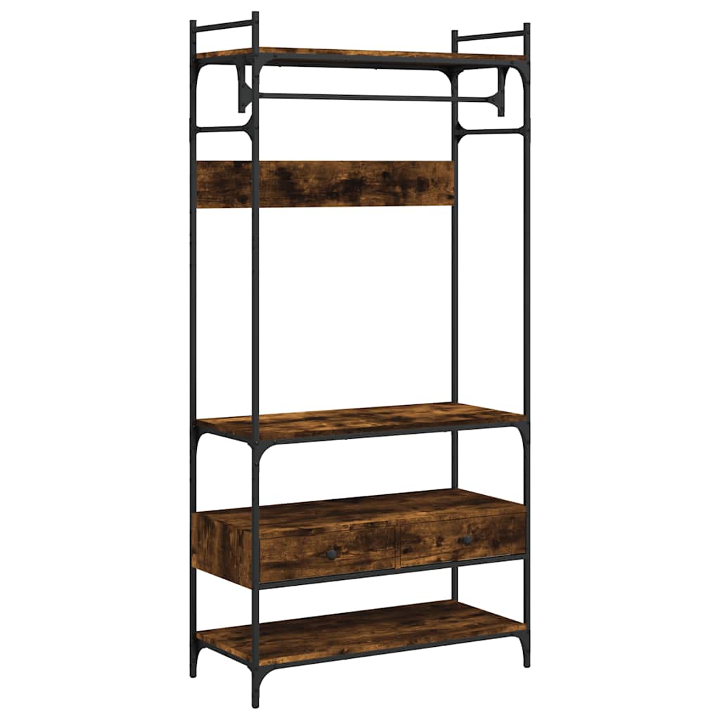 Armadio Cassetti Rovere Fumo 89x39x184,5 cm Legno Multistrato | homemem39