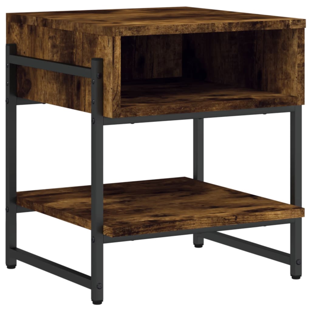Tavolino da Salotto Rovere Fumo 40x40x45 cm Legno Multistrato | homemem39