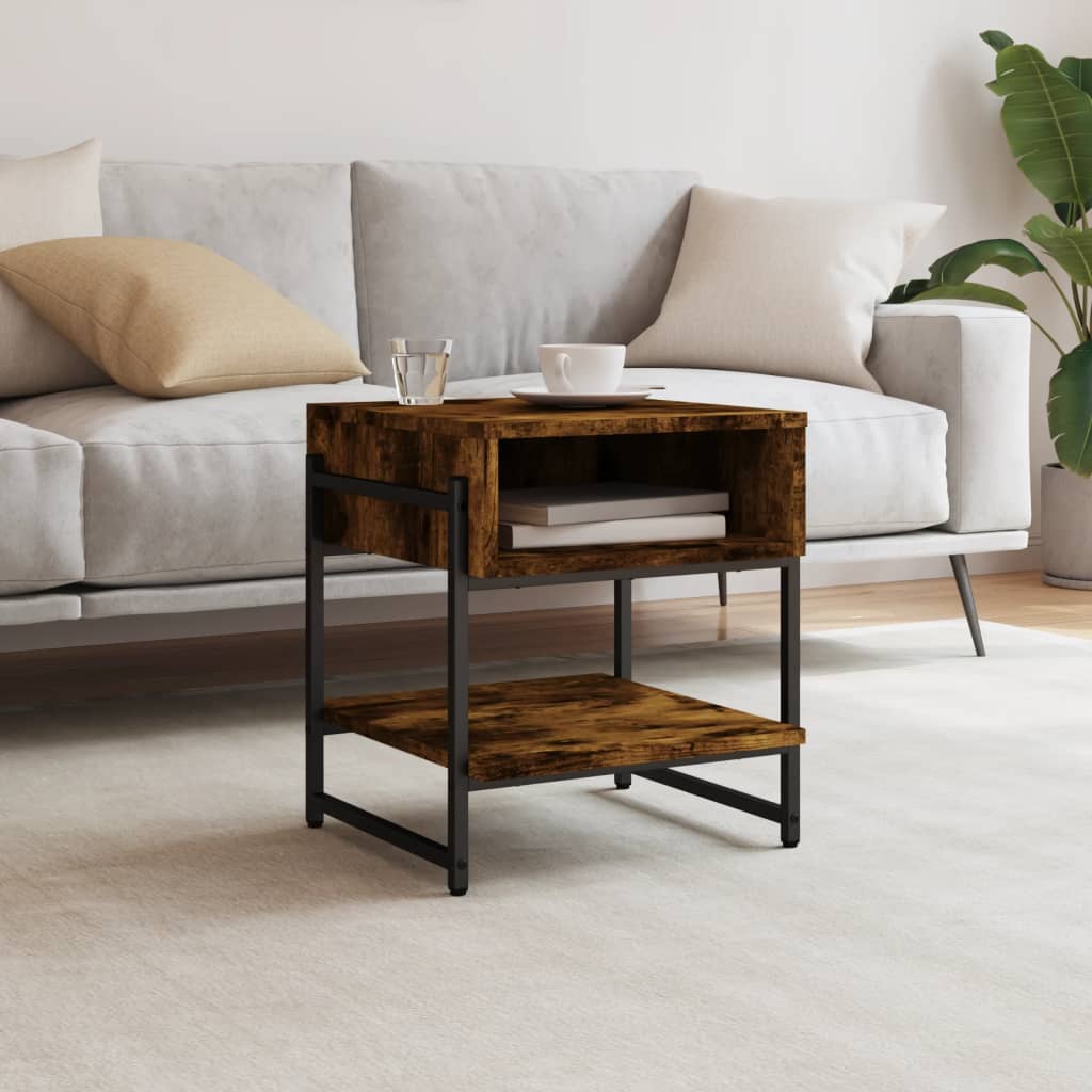 Tavolino da Salotto Rovere Fumo 40x40x45 cm Legno Multistrato | homemem39