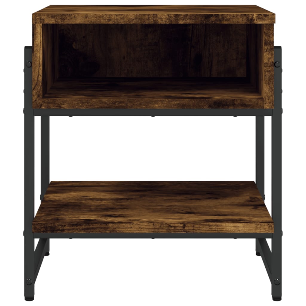 Tavolino da Salotto Rovere Fumo 40x40x45 cm Legno Multistrato | homemem39