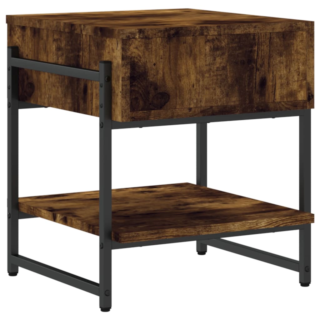 Tavolino da Salotto Rovere Fumo 40x40x45 cm Legno Multistrato | homemem39