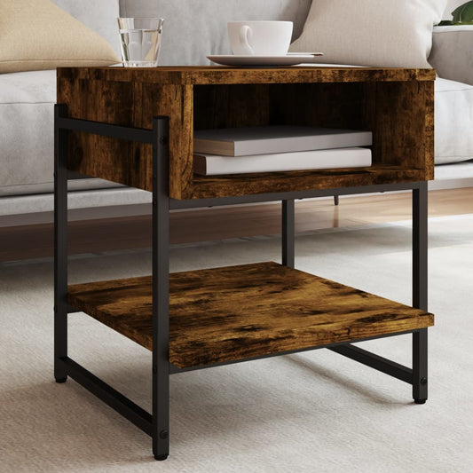 Tavolino da Salotto Rovere Fumo 40x40x45 cm Legno Multistrato | homemem39