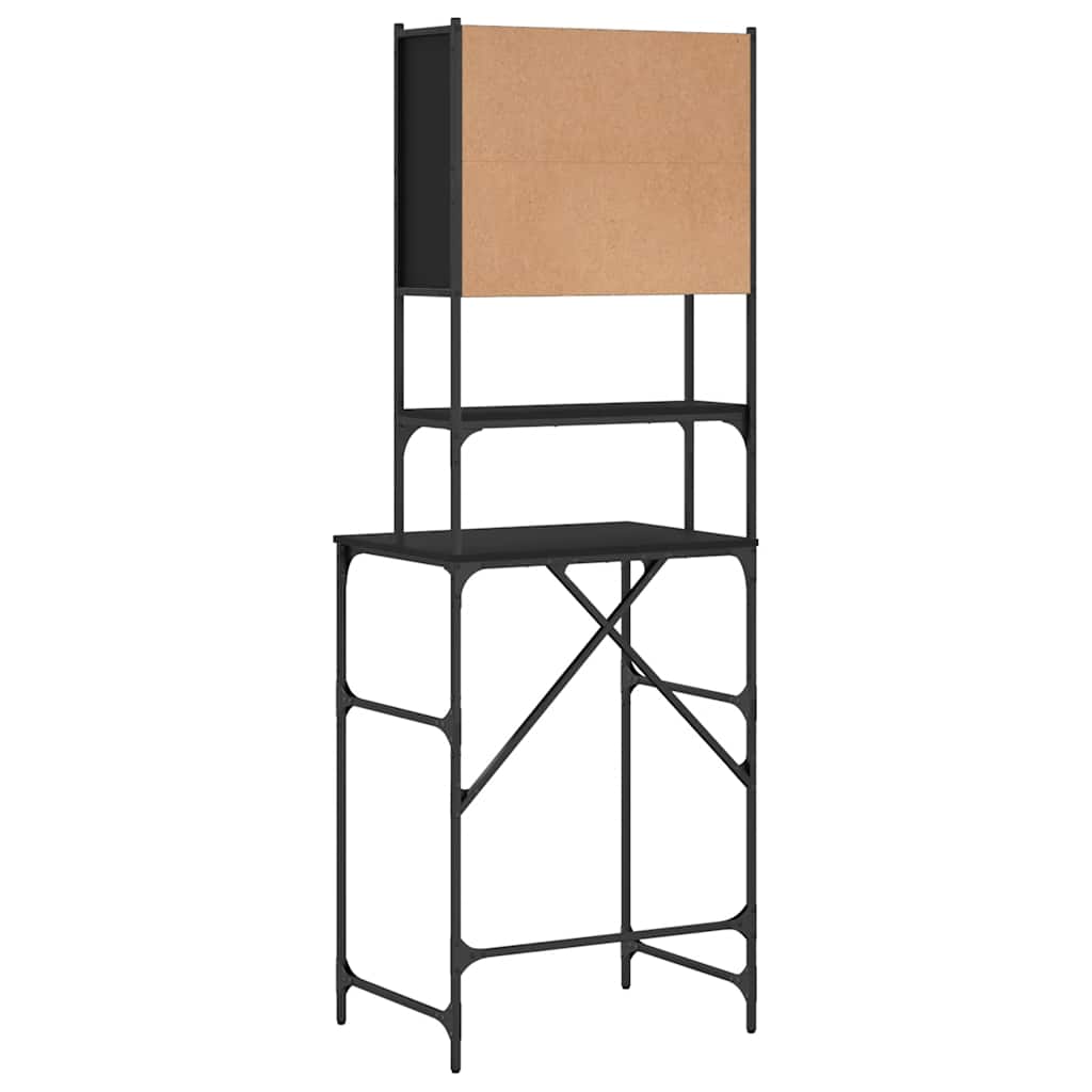 Mobile per Lavatrice Nero 68x48,5x194 cm | homemem39