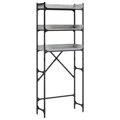 Scaffale per Lavatrice Grigio Sonoma 67x25x163 cm Multistrato - homemem39