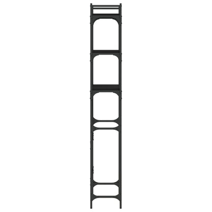 Scaffale per Lavatrice Nero 67x25x163 cm in Legno Multistrato - homemem39