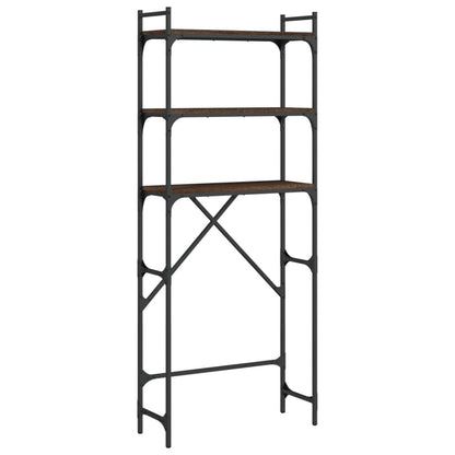 Scaffale per Lavatrice Rovere Marrone 67x25x163 cm Multistrato - homemem39