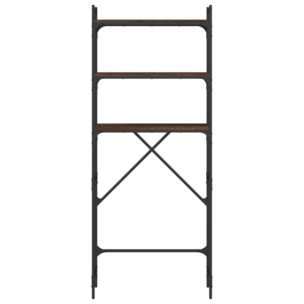 Scaffale per Lavatrice Rovere Marrone 67x25x163 cm Multistrato - homemem39