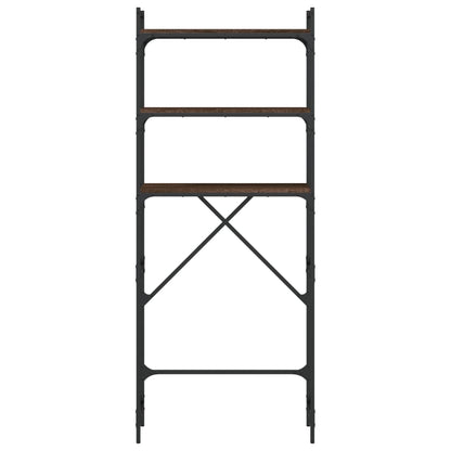 Scaffale per Lavatrice Rovere Marrone 67x25x163 cm Multistrato - homemem39
