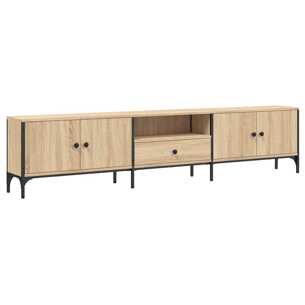 Mobile TV Cassetto Rovere Sonoma 200x25x44 cm Legno Multistrato | homemem39