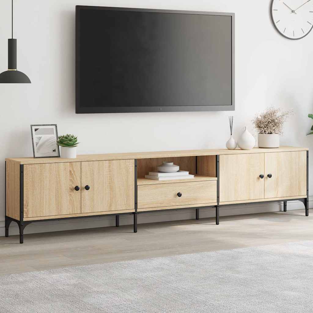 Mobile TV Cassetto Rovere Sonoma 200x25x44 cm Legno Multistrato | homemem39