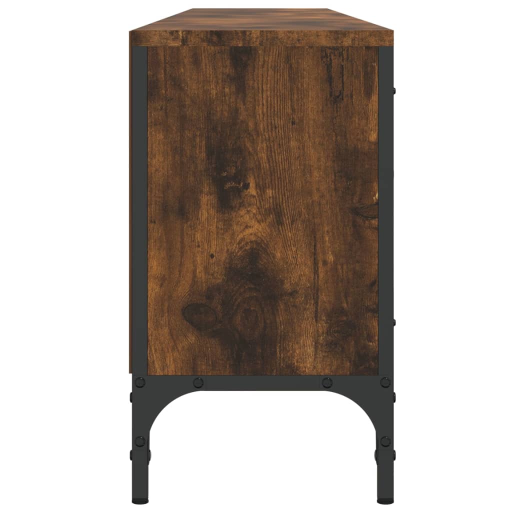 Mobile TV Cassetto Rovere Fumo 200x25x44 cm Legno Multistrato - homemem39