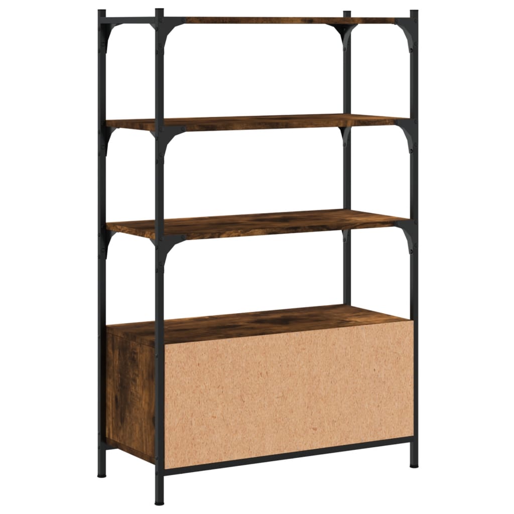 Libreria 3 Ripiani Rovere Fumo 70x30x109,5 cm Legno Multistrato | homemem39