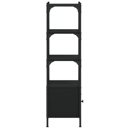 Libreria a 3 Ripiani Nera 41x30x109,5 cm in Legno Multistrato | homemem39