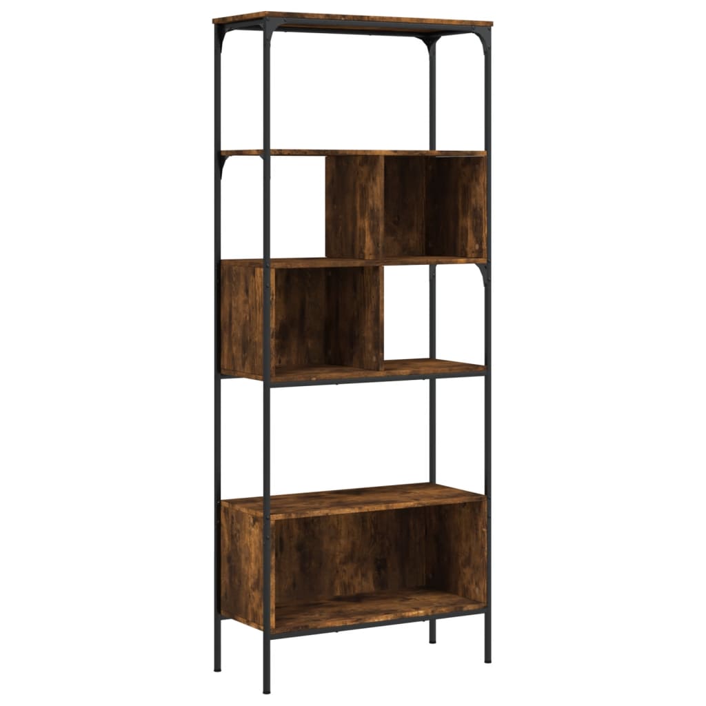Libreria 5 Ripiani Rovere Fumo 76x33x188,5 cm Legno Multistrato | homemem39