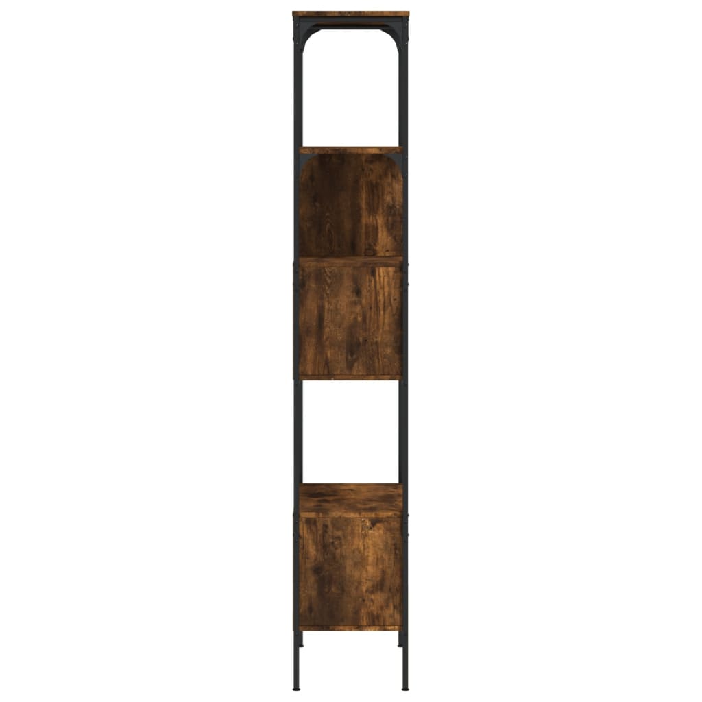 Libreria 5 Ripiani Rovere Fumo 76x33x188,5 cm Legno Multistrato | homemem39