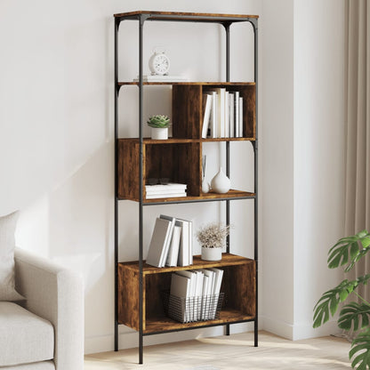 Libreria 5 Ripiani Rovere Fumo 76x33x188,5 cm Legno Multistrato | homemem39