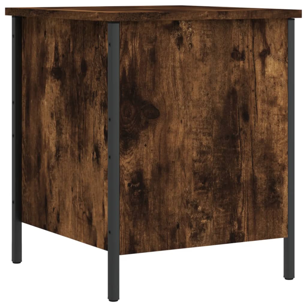 Panca Portaoggetti Rovere Fumo 40x42,5x50 cm Legno Multistrato | homemem39
