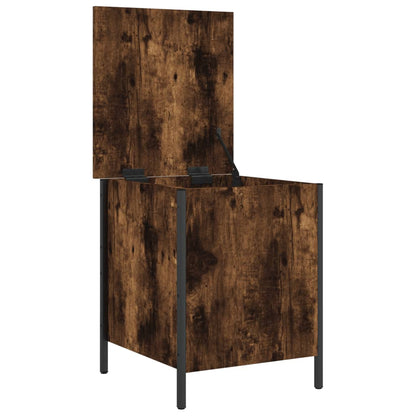 Panca Portaoggetti Rovere Fumo 40x42,5x50 cm Legno Multistrato | homemem39