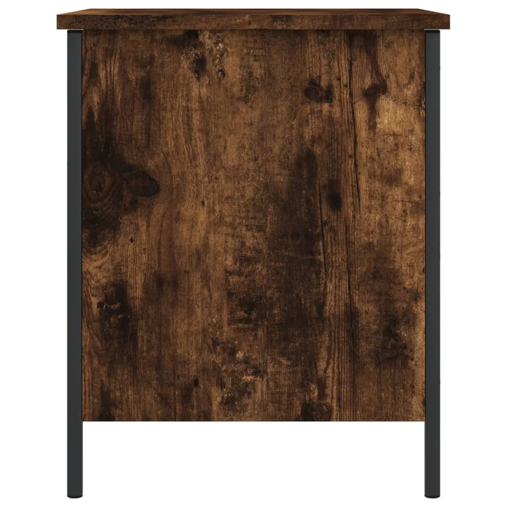 Panca Portaoggetti Rovere Fumo 40x42,5x50 cm Legno Multistrato | homemem39