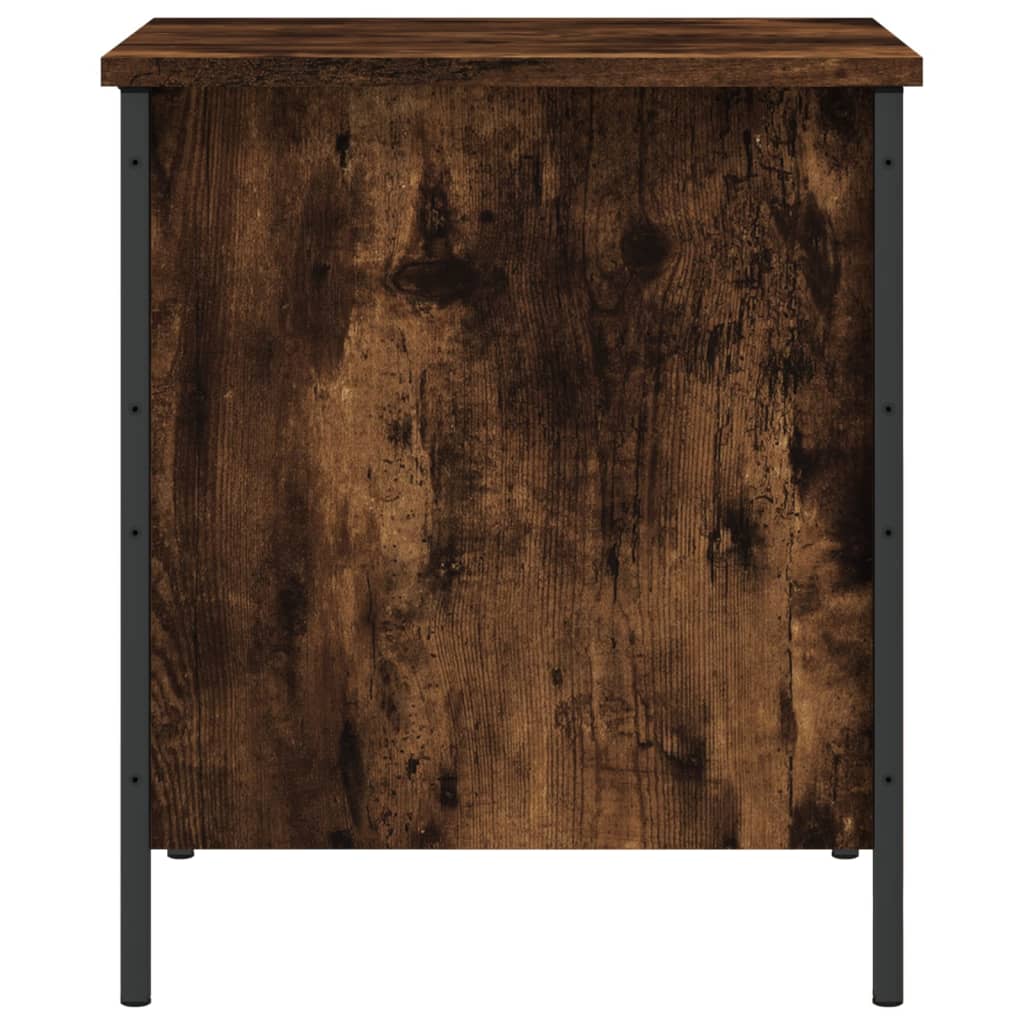 Panca Portaoggetti Rovere Fumo 40x42,5x50 cm Legno Multistrato | homemem39