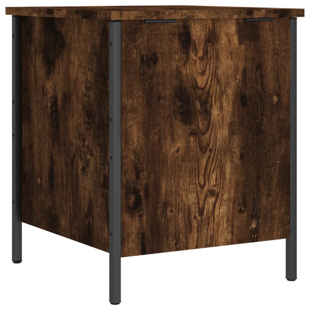 Panca Portaoggetti Rovere Fumo 40x42,5x50 cm Legno Multistrato | homemem39