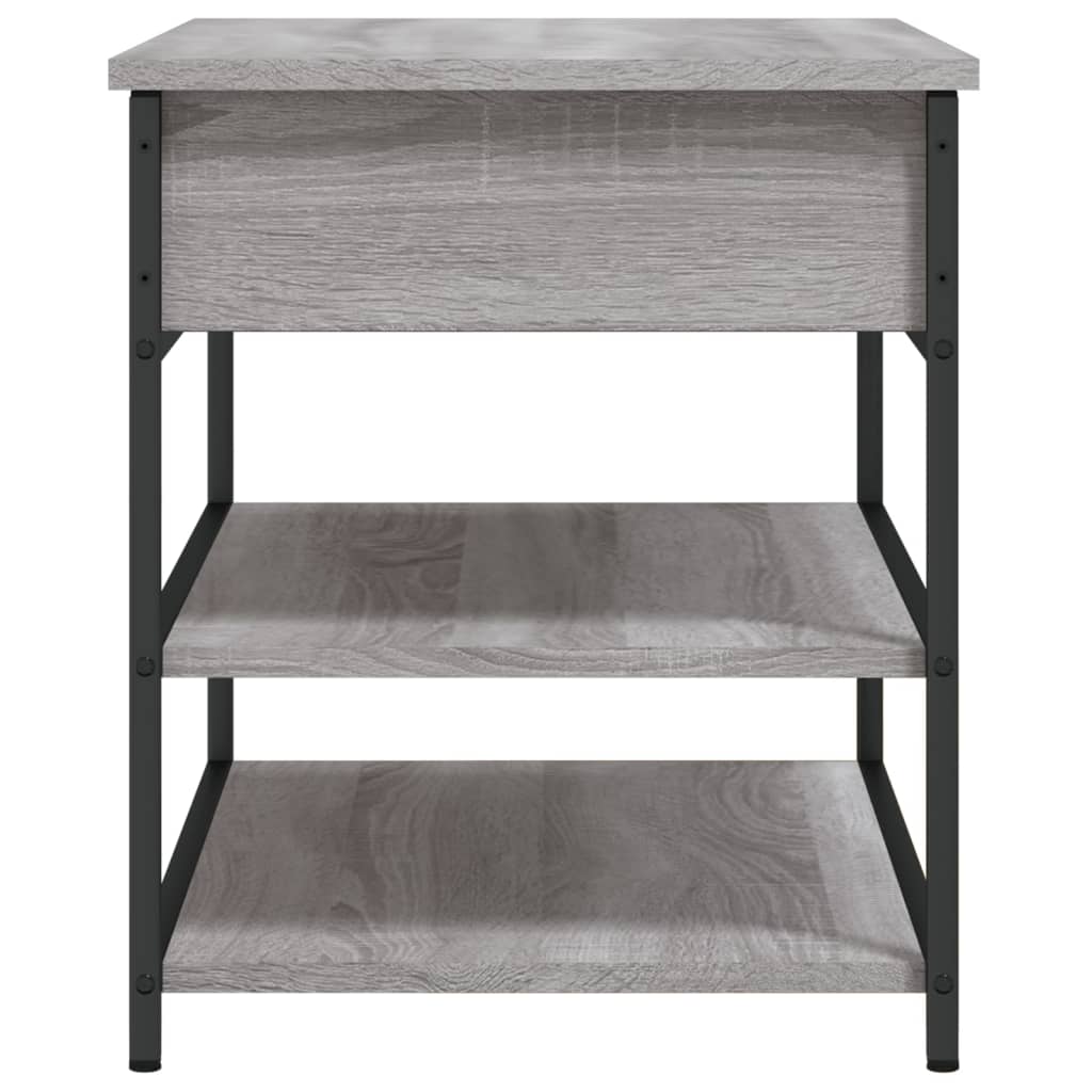 Panca Porta Scarpe Grigio Sonoma 70x42,5x50cm Legno Multistrato - homemem39
