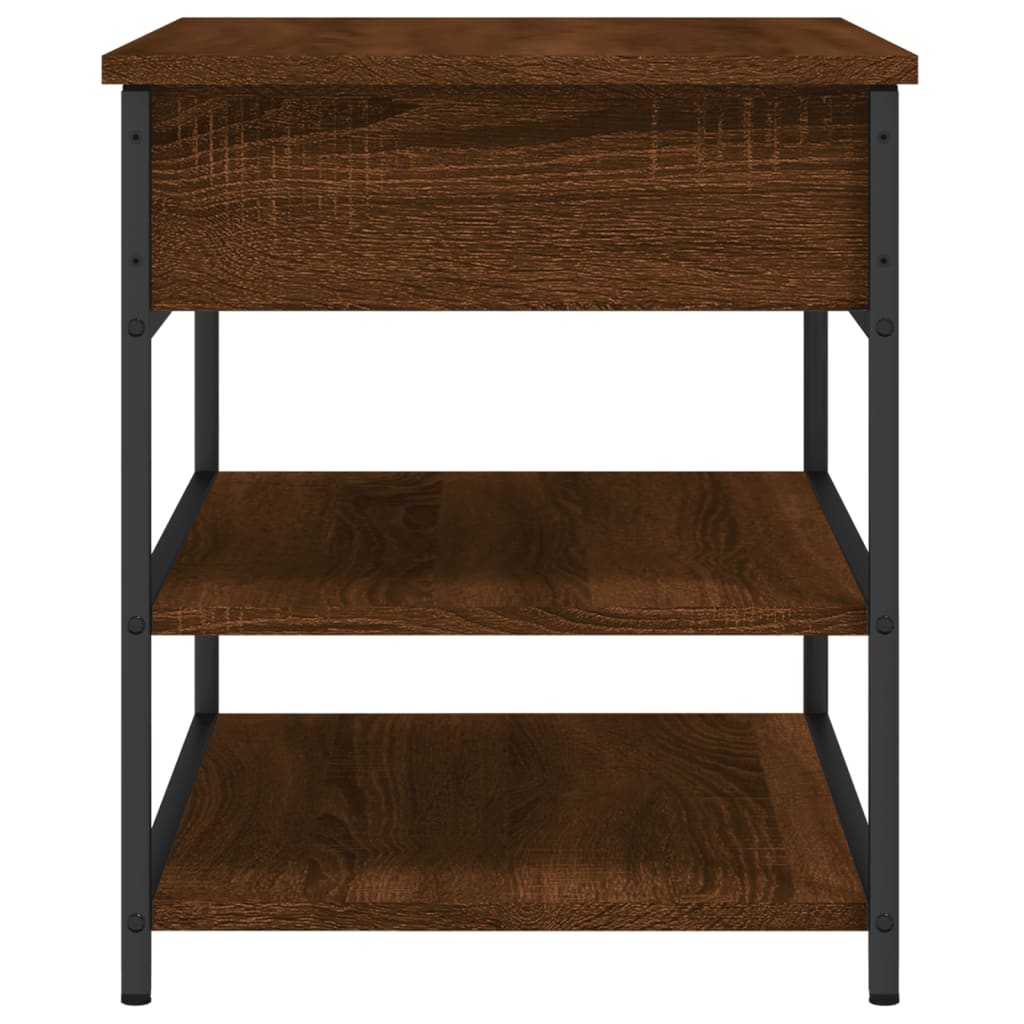 Panca Portascarpe Rovere Marrone 70x42,5x50cm Legno Multistrato - homemem39