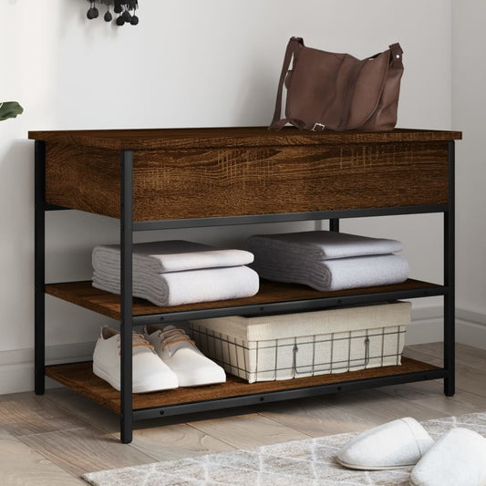 Panca Portascarpe rovere marrone legno multistrato