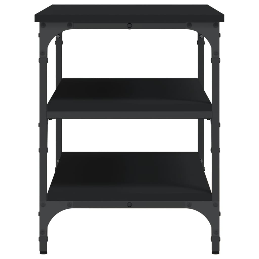 Panca Porta Scarpe Nera 70x38,5x49 cm in Legno Multistrato - homemem39