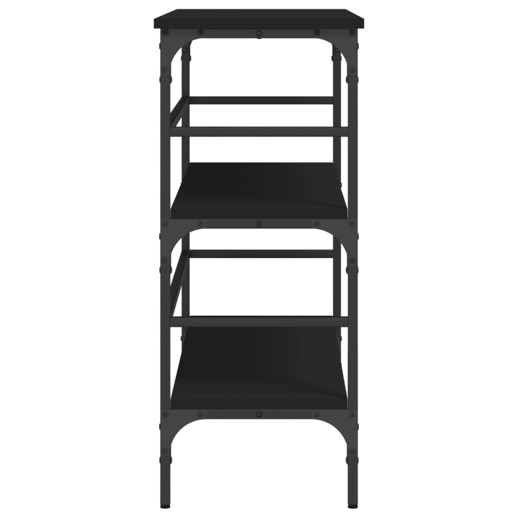 Tavolino Consolle Nero 100x32x75 cm in Legno Multistrato - homemem39